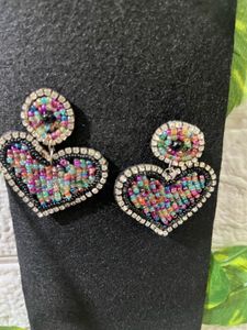 Heart-shaped Multicolor Earrings