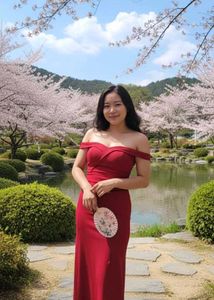 Elegant Off-Shoulder Red Gown