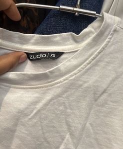 Embroidered white T-shirt