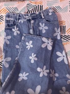 Floral Wide Leg Jeans