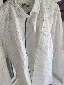 Men's White Printed Shirt