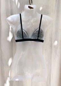 I. Black Lace Strappy Bralette