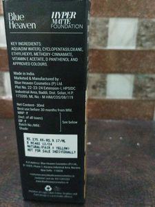 Blue Heaven Hyper Matte Foundation