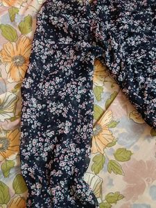 Chic Floral Ruched Puff Sleeve Top