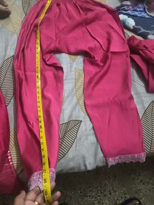 Beautiful Pink Kurta with Pants Set in XL size