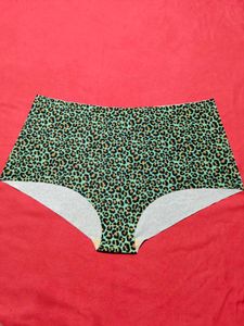Green with Black &amp; Tan Leopard Print Panty