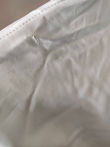 Leather off white or beige shirt