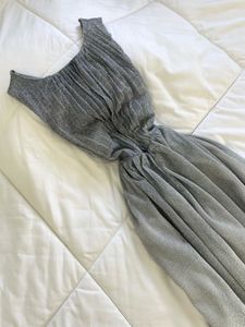 Sparkly Silver Maxi Dress