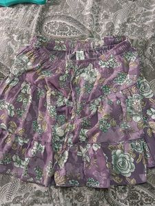 Floral Tiered Mini Skirt