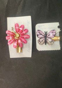 Cute Hair Clips - Flower &amp; Butterfly