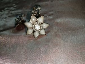 Oxidised Silver Floral Ring & Earrings Combo 💍✨