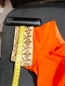 Beautiful 😍🧡 Orenge Saari With Blouse
