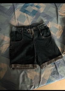 Stylish Dark Wash Denim Shorts