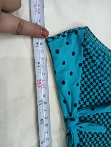 Teal &amp; Black 🔥Houndstooth Bikini Bottom