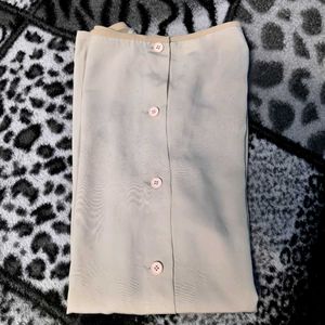 Sheer Sleeve Button-Up Top