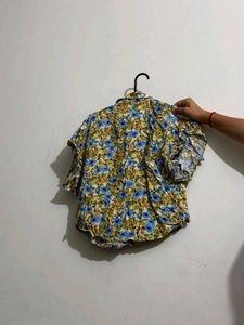 Vintage Floral Print Blouse