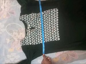 Stylish Black Kurta with Geometric Print