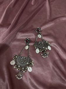 Boho Oxidised Jhumka Earrings ✨