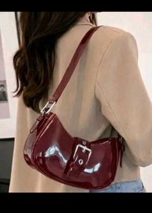 Chic Patent Leather Shoulder Bag