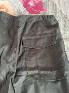 Black Wide Leg Cargo Pants