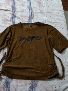 Brown "More" Graphic Tee