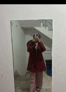 Maroon Hooded Coat