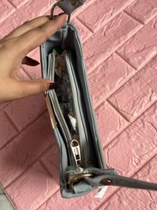 Chic Grey Croc Shoulder Bag