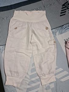 Stylish Linen Blend Cropped Pants