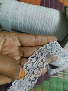 White Lace Trim Fabric for suit