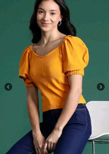 Dressberry Sweetheart Neck Puff Sleeve Top
