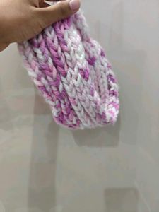 Chic Pink &amp; White Crocheted Headband