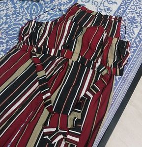 Striped Wide Leg Jumpsuit