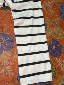 Striped Dress with Denim Shrug