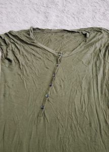 Olive Green Henley Tunic