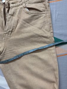 Khaki Wide Leg Jeans