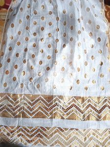 DUPATTA White Soft Cotton Mix