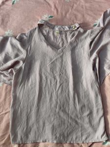Stylish Lavender V-Neck Top