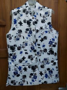 Floral Print Waistcoat