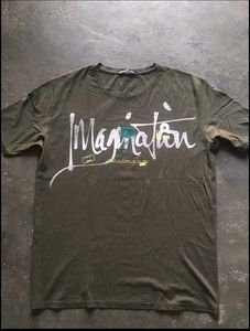 Olive Green 'Imagination' Graphic T-Shirt