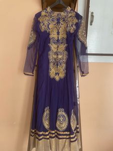 Elegant Purple & Gold Anarkali