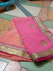pure crepe shaded saare