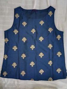 Elegant Embroidered Blue Blouse