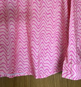 Pink Wavy Pattern Button-Up Shirt