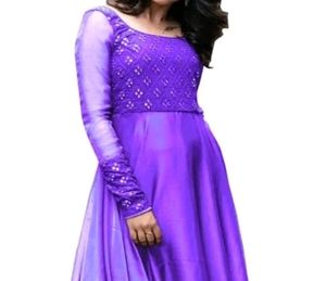 Lavendar Long Gown 🌟💎 Mirror Work Like New
