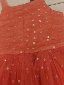 Sparkly Coral Tulle Dress