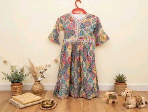Colorful Ethnic Print Dress