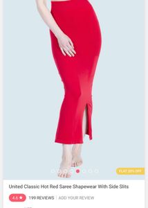 Red Saree Shapewear with Slits