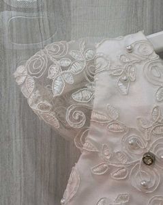 Elegant White Embroidered Frock