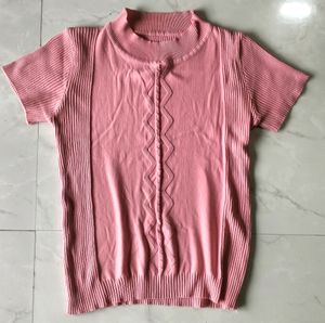 Beautiful Korean Style Pink Colour Top 🌸