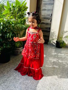 Beautiful Red Ethnic Dress for Girls